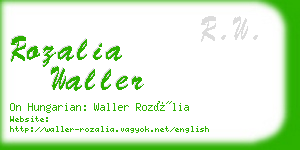 rozalia waller business card